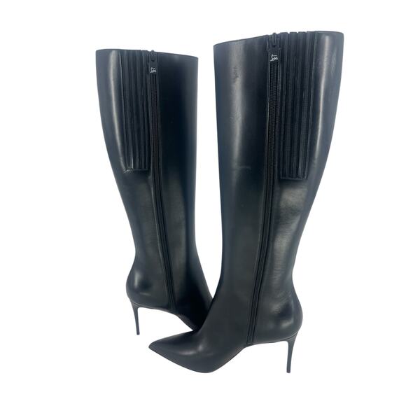 Christian Louboutin Kate Botta 85mm Leather Knee High Boots in Black - Picture 5 of 16